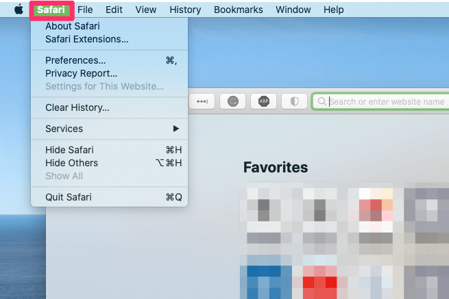 safari inspect page shortcut